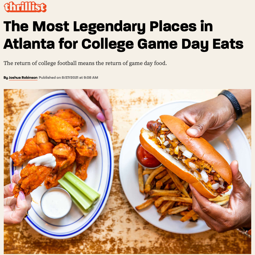 The Most Legendary Places in Atlanta for College Game Day Eats
